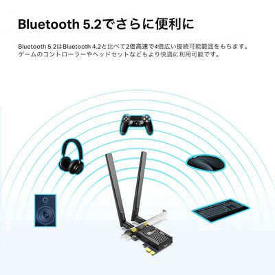 TP-Link  Archer TX20E (AX1800 Wi-Fi 6 Bluetooth 5.2 PCIeアダプター) 