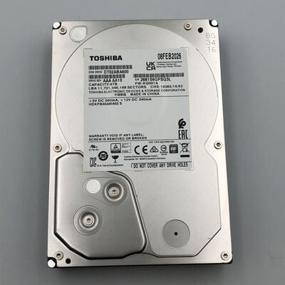 【甲府飯田店】中古  TOSHIBA DT02ABA600 (SATA3 6TB 5400rpm 128MB BLK) 4720002686 