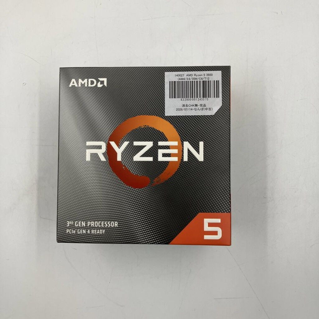 中古 AMD Ryzen 5 3600 (AM4/3.6/35M/C6/T12/65W) 140027 （381168