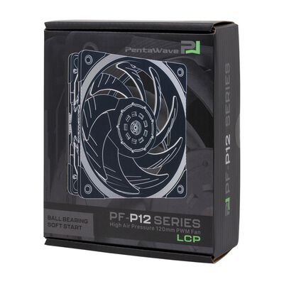 AINEX  PF-P12E-BK-PWM (超高耐久軸受搭載 ケースファン120mm 大風量・高静圧PWMタイプ) 