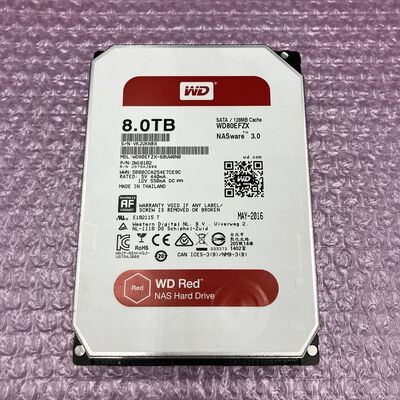 【熊本浜線店】中古  Western Digital WD80EFZX-68UW8N0（3.5インチ HDD 8TB SATA） 3480038312 