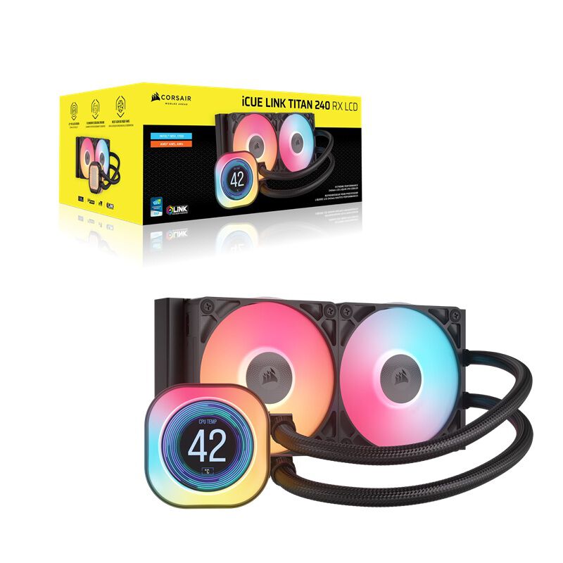Corsair iCUE LINK TITAN 240 RX RGB LCD CW-9061022-WW (ブラック