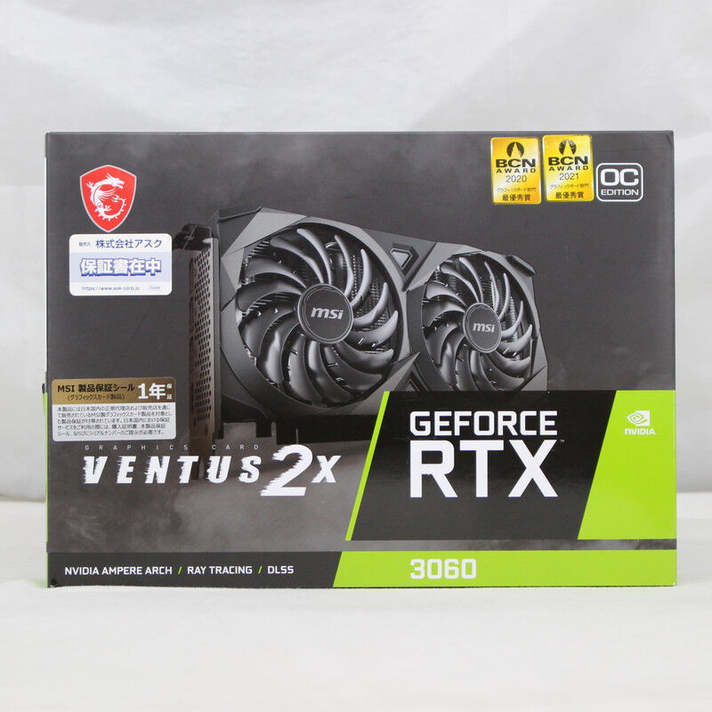 中古 MSI GeForce RTX 3060 VENTUS 2X 12G OC（RTX3060 12GB