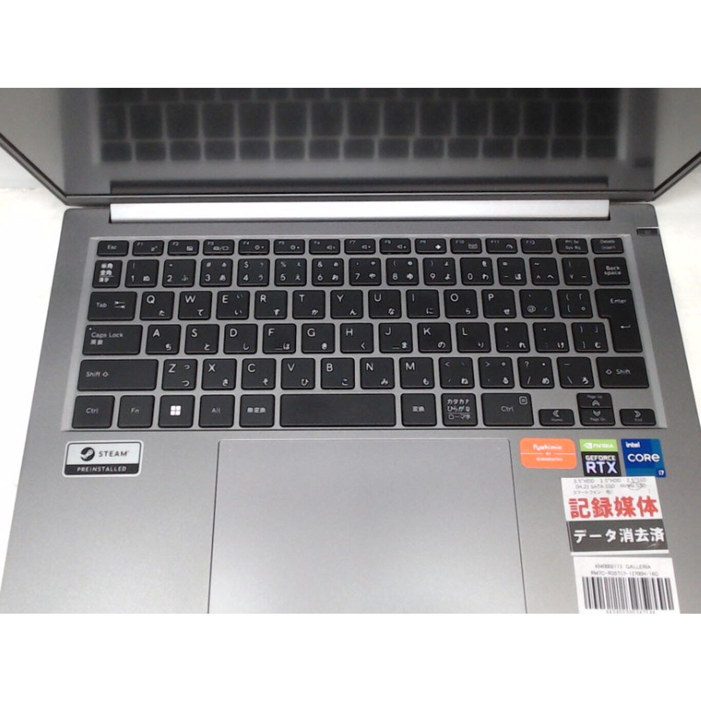 中古 GALLERIA RM7C-R35T(i7-12700H/16GB/SSD512GB/RTX3050Ti/W11H