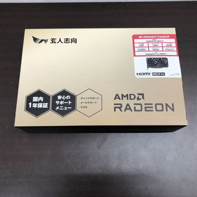 【福山ココローズ店】中古  玄人志向 RD-RX9060XT-E16GB/DF (RX9060XT 16G) 179907 