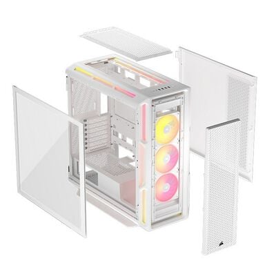 Corsair  iCUE LINK 5000T LX RGB White CC-9011299-WW  (E-ATX ガラス ホワイト) 
