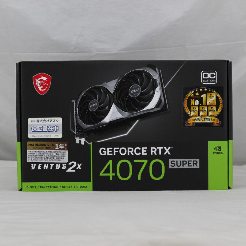 中古 MSI GeForce RTX 4070 SUPER 12G VENTUS 2X OC（RTX 4070