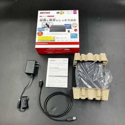【大須店】中古  BUFFALO HD-NRLD8.0U3-BA(USB3.1 外付HDD 8TB 黒) 3120023052 