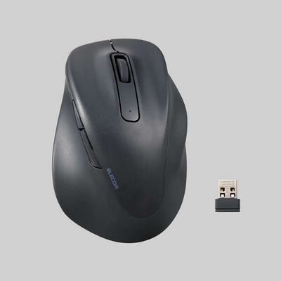 エレコム  M-XGXL30DBSKBK (静音 2.4GHz無線マウス "EX-G"5ボタン XLサイズ ブラック) 