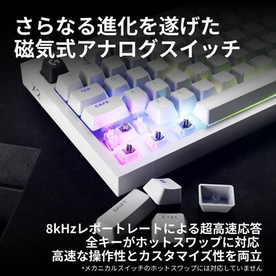 Logicool  PRO X2 RAPID 有線ゲーミングキーボード G-PKB-TKL-RT2WH (ホワイト) 