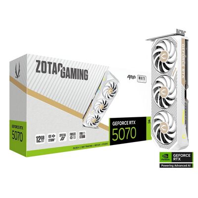 ZOTAC  ZT-B50700FQ-10P (ZOTAC GAMING GeForce RTX 5070 AMP White Edition 12GB) 