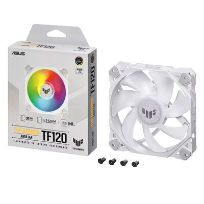 ASUS  TUF Gaming TF120 ARGB Fan - Single Pack ホワイト (TUF GAMING TF120 WHITE ARGB) 