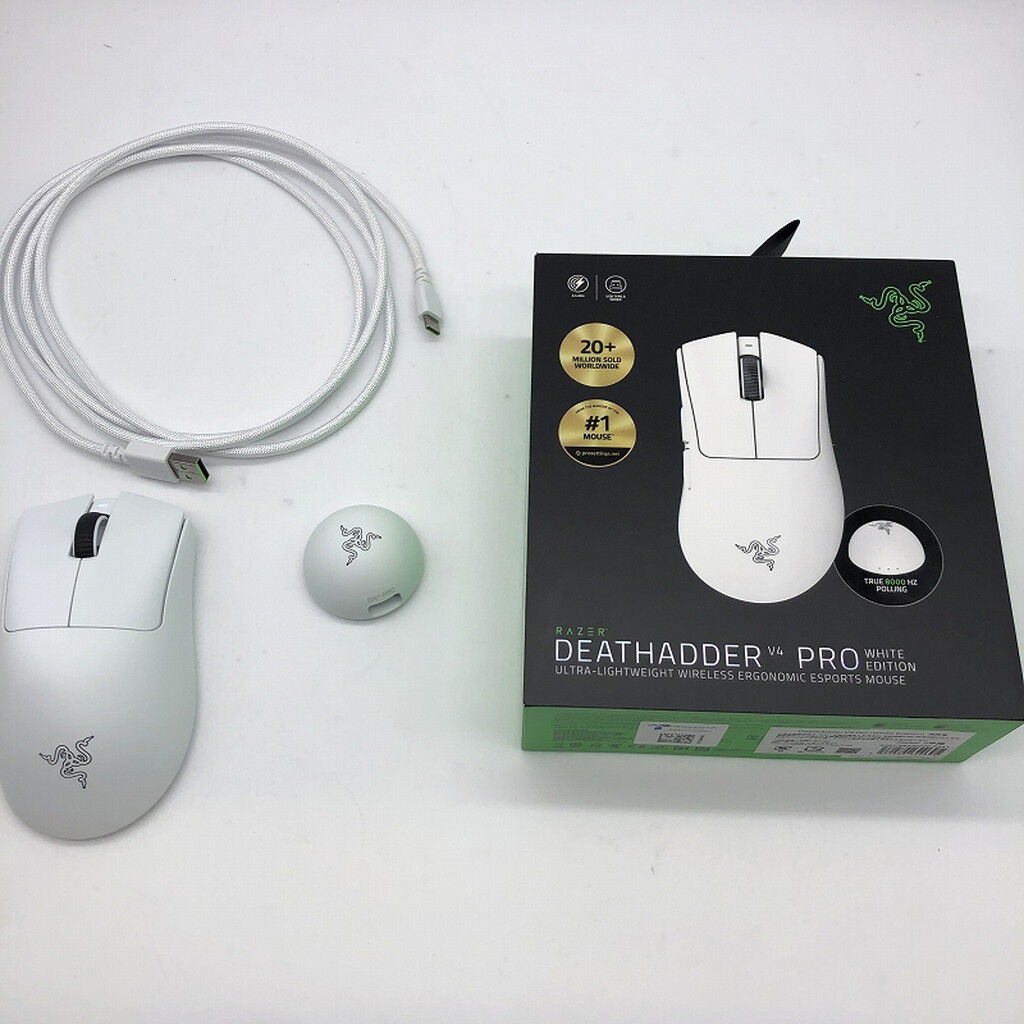 Razer DeathAdder V4 Pro ホワイト　中古 中古 Razer DeathAdder V4 Pro WhiteEdition 5280001441 （352425