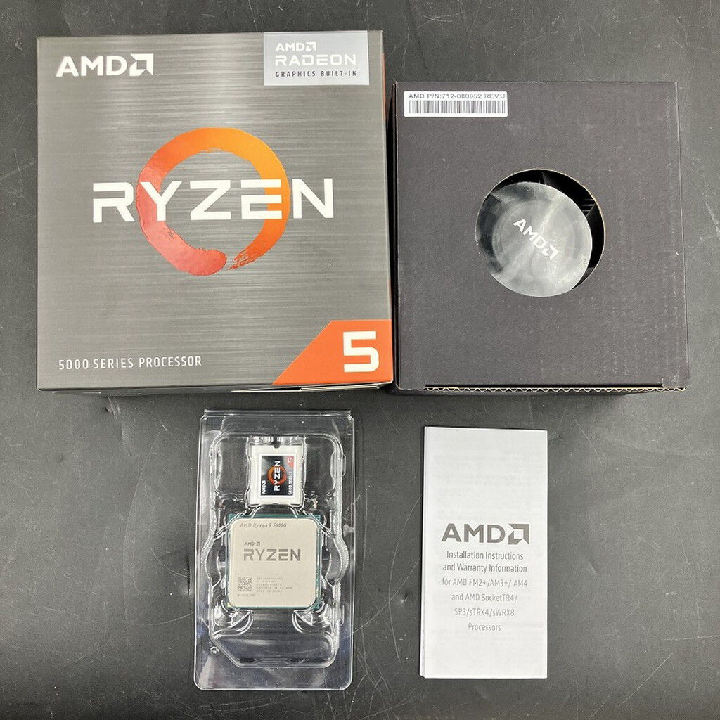 中古 AMD Ryzen 5 5600G (AM4/3.9GHz/19M/C6/T12/65W) 146740 （332544