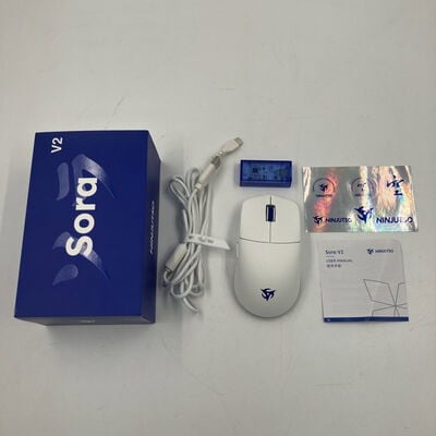【なんば店】中古  NINJUTSO Sora V2 Wireless Gaming Mouse White (nj-sora-v2-white) 3280022993 