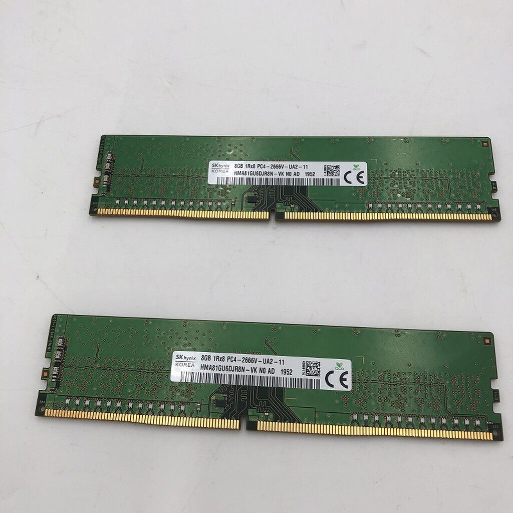 中古 8GB 2枚組(合計16GB) PC4-21300/DDR4-2666 デスクトップ用 190926
