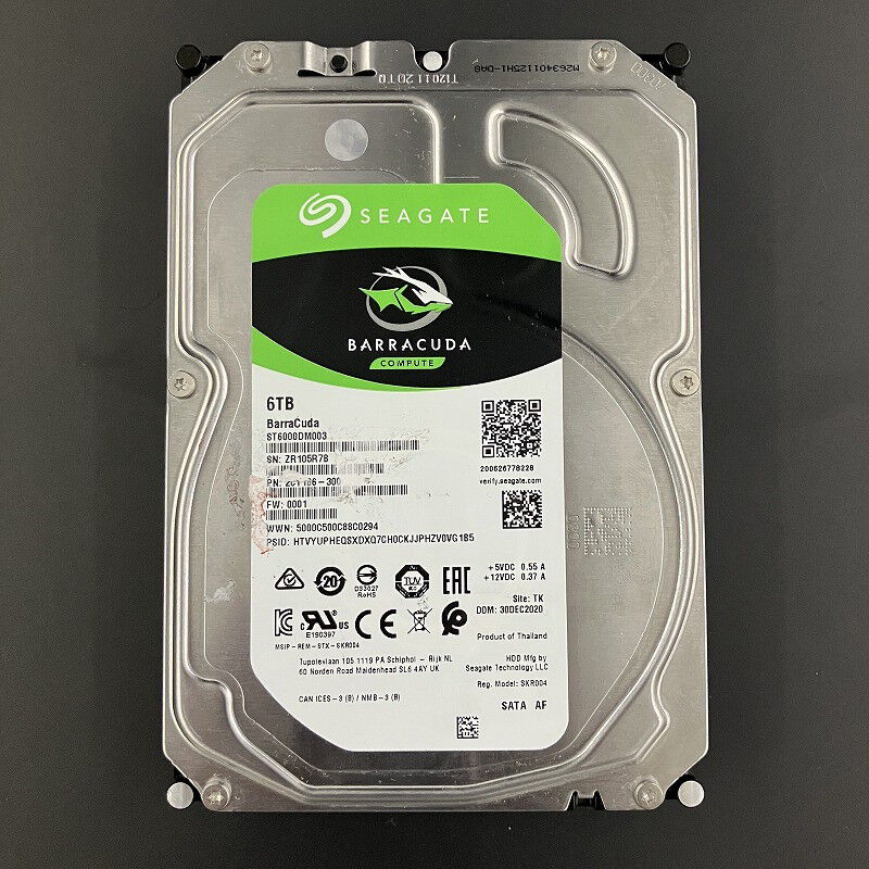 中古 Seagate ST6000DM003（3.5インチ HDD 6TB SATA