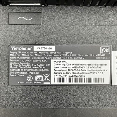 【大須店】中古  Viewsonic VX2728J2-2K-7 (27"W 2H1DP 240Hz WQHD) 3120023127 