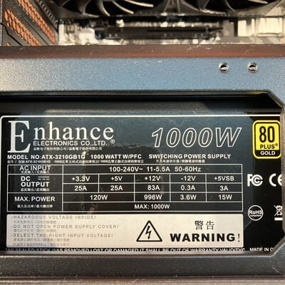 【なんば店】中古  THIRDWAVE GALLERIA　CRA7C-R48S (i7 14700F/32GB/SSD１TB/RTX4080SUPER) 3280021569 