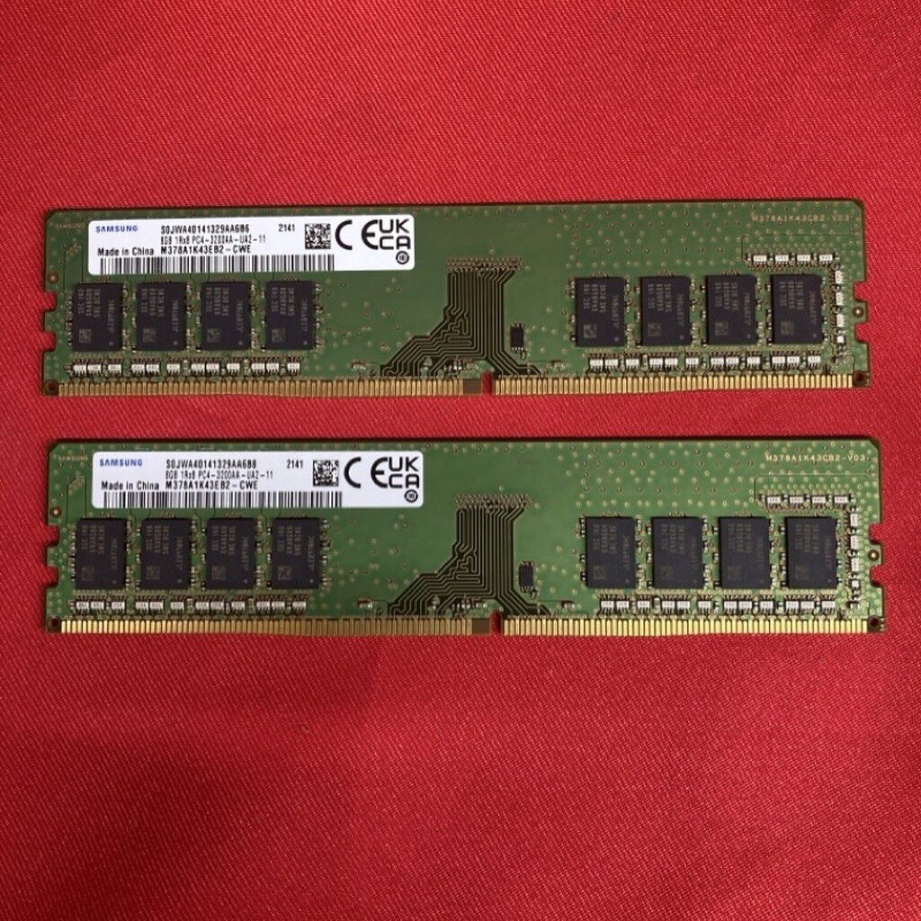 B1 SAMSUNG PC4 8GB×2枚　16GB BIOSチェック✅済み B1 SAMSUNG PC4 8GB×2枚 16GB BIOSチェック✓済み Samsung 16GB (2x8GB