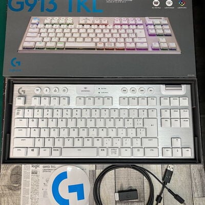 【広島店】中古  ﾛｼﾞｸｰﾙ G913-TKL-TCWH (無線 RGB ｹﾞｰﾐﾝｸﾞｷｰﾎﾞｰﾄﾞ) 191769 