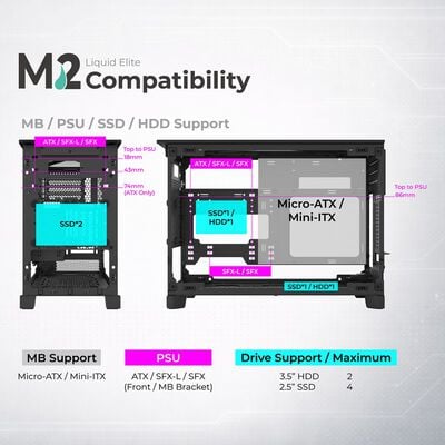 MONTECH  TEN Black (MicroATX ブラック) 