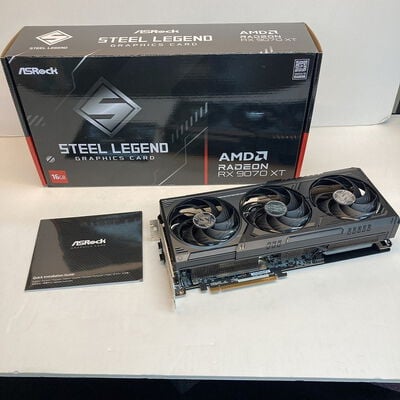 【京都店】中古  ASRock RX9070XT SLD 16G Steel Legend Dark 16GB (RX9070XT 16G) 176936 