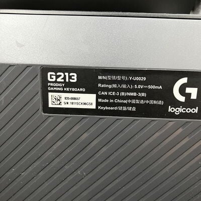 【大須店】中古  Logicool G213 RGB Gaming Keyboard G213r 146996 
