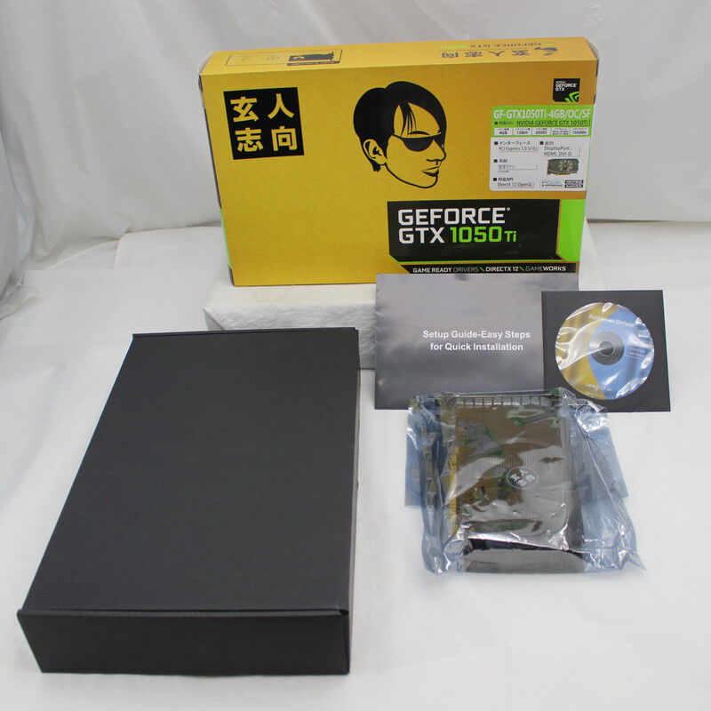 中古 玄人志向 GF-GTX1050Ti-4GB/OC/SF(GTX1050Ti 4G GDR5) 133575【7
