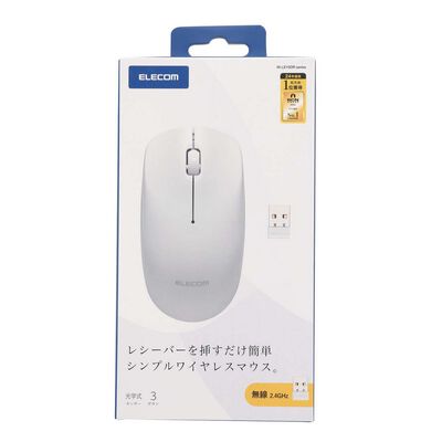 エレコム  M-LE10DRWH (USB無線光学式マウス Lサイズ ホワイト) 