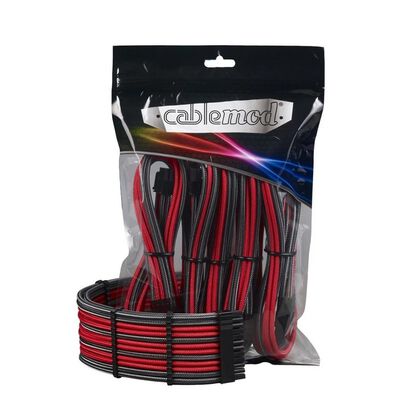 CableMod  CM-PCAB-BKIT-NKCR-3PK-R (ケーブル延長キット カーボン/レッド) 
