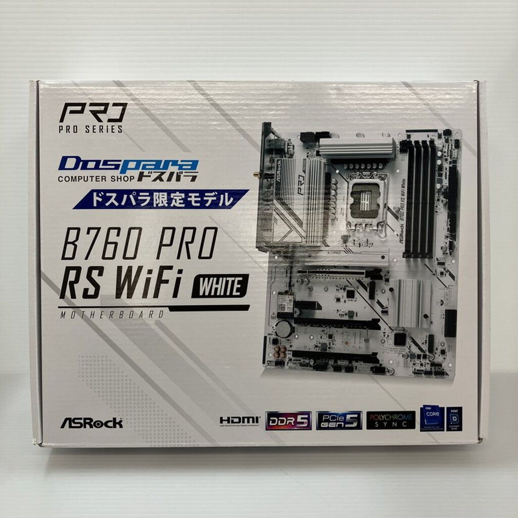 中古 ASRock B760 Pro RS WiFi White (B760 1700 ATX DDR5) 3410014202