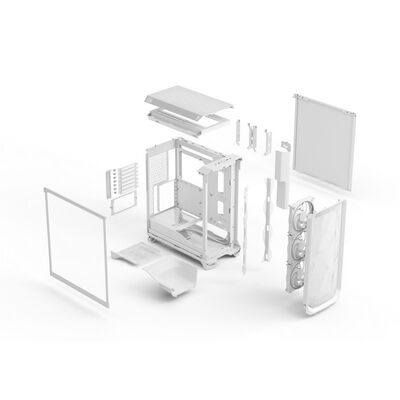 Fractal Design  Meshify 3 White RGB TG Clear Tint FD-C-MES3A-07 (E-ATX ガラス ホワイト) 