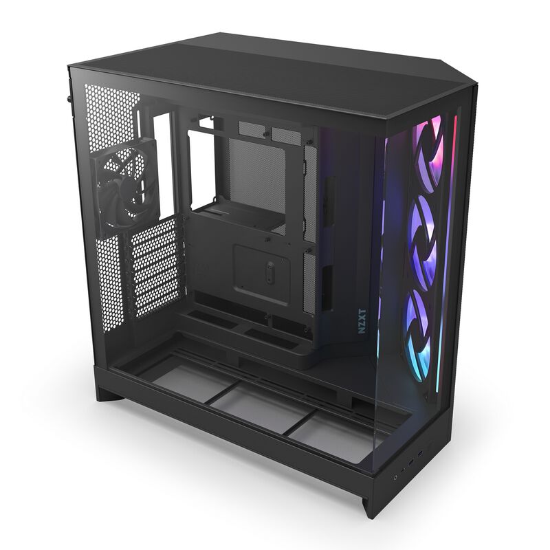 NZXT H9 FLOW RGB CM-H92FB-R1 (E-ATX ガラス ブラック) ｜ パソコン