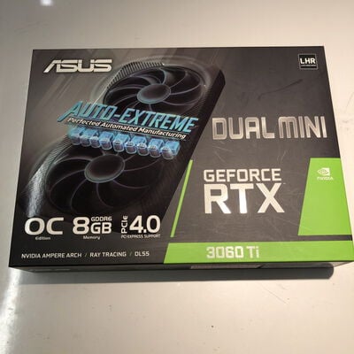 【姫路店】中古  【LHR版】ASUS DUAL-RTX3060TI-8G-MINI-V2 (RTX3060Ti 8GB LHR) 175520 