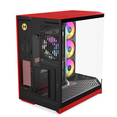 HYTE  Y50 RGB Black Cherry (E-ATX ガラスパネル ブラック/レッド) 