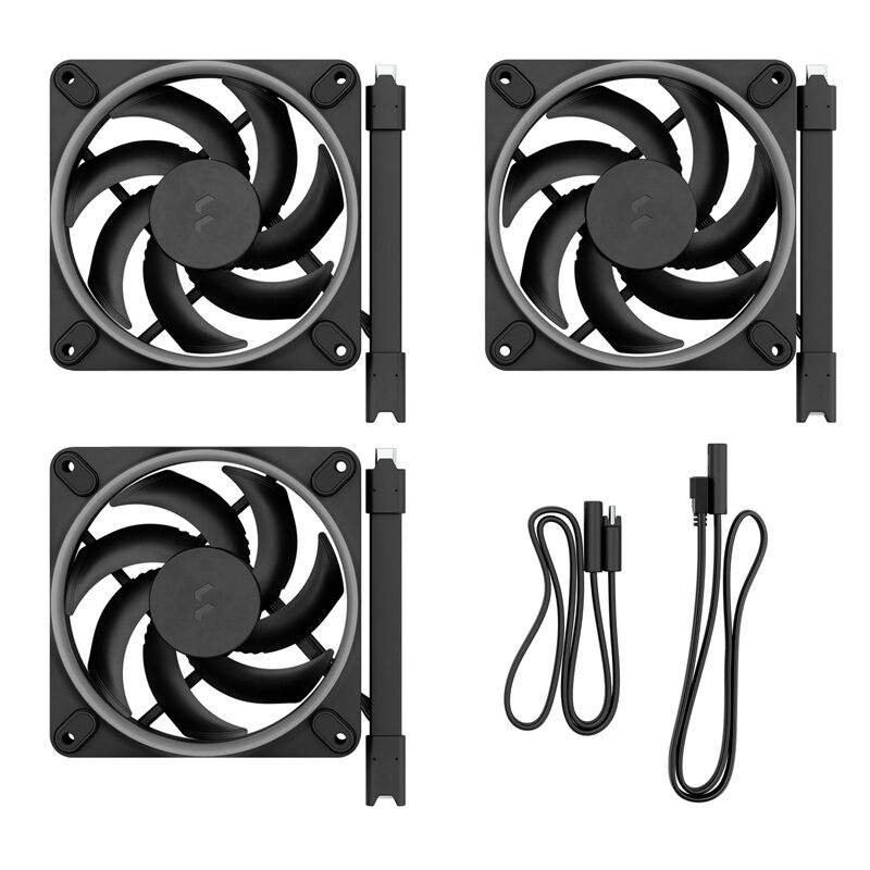 Fractal Design Momentum 12 RGB 3-pack Black FD-F-MR1-1203 (3個