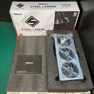 【広島店】中古  ASRock RX9070XT SL 16G Steel Legend 16GB (RX9070XT 16G) 176937 