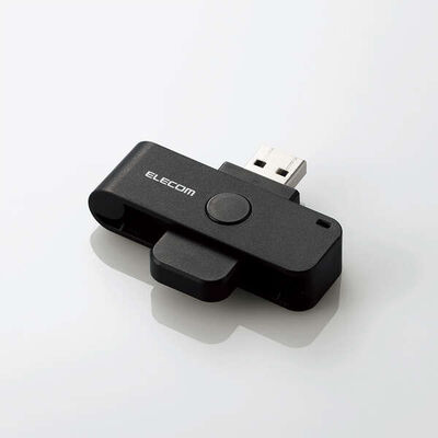 エレコム  接触式ICカードリーダライタ 直挿しタイプ 黒 MR-ICD102BK 