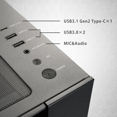 ドスパラセレクト  CC1-RGB-BK (ATX ガラス ブラック) 