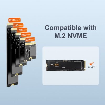 AINEX  HDE-20 (USB3.2Gen2対応 M.2 NVMe SSDスタンド) 