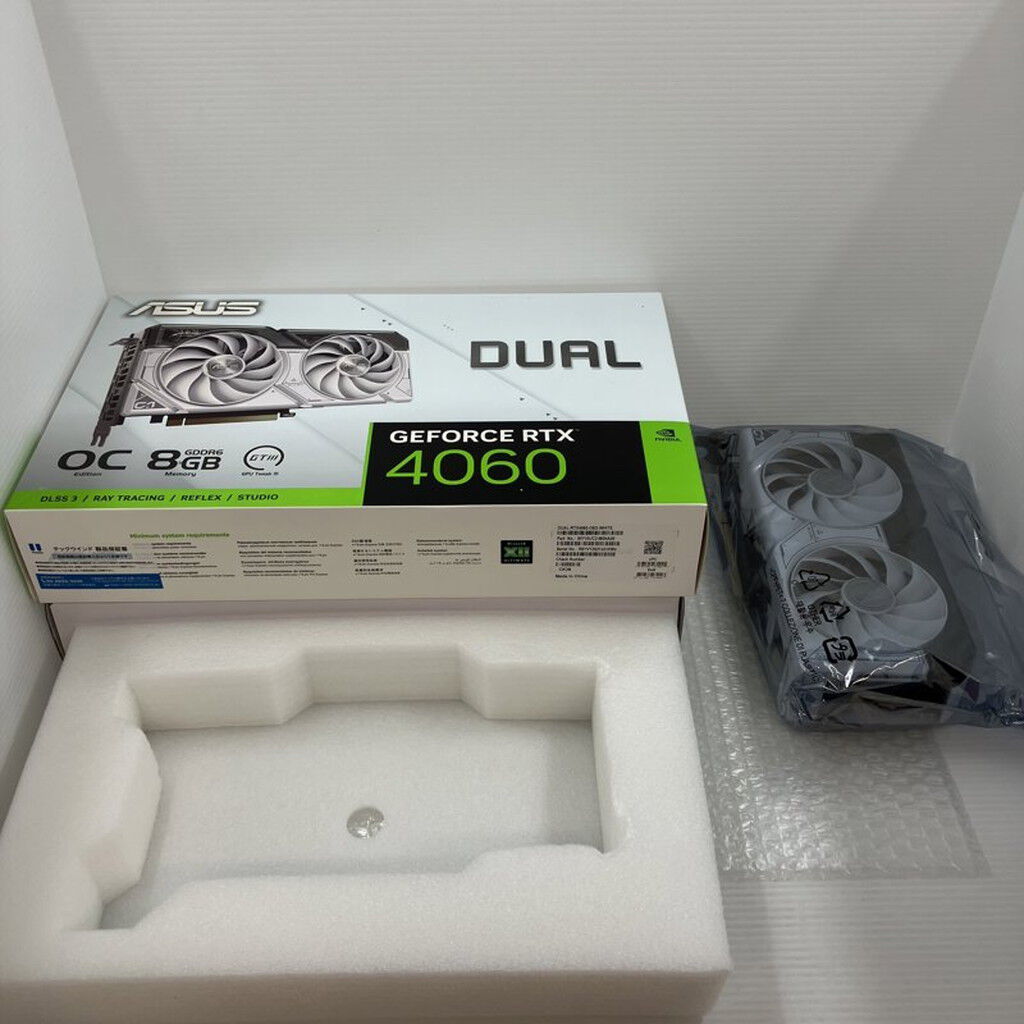 中古 ASUS DUAL-RTX4060-O8G-WHITE (RTX4060 8G) 175569 （369346
