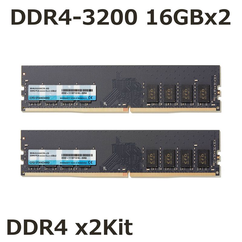 CFD W4U3200CS-16G (DDR4 PC4-25600 16GB 2枚組) ｜ パソコン