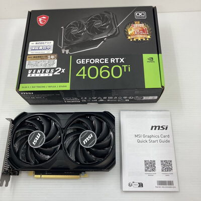 【秋葉原本店】中古  MSI GeForce RTX 4060 Ti VENTUS 2X BLACK 8G OC (RTX4060Ti 8GB) 158559 