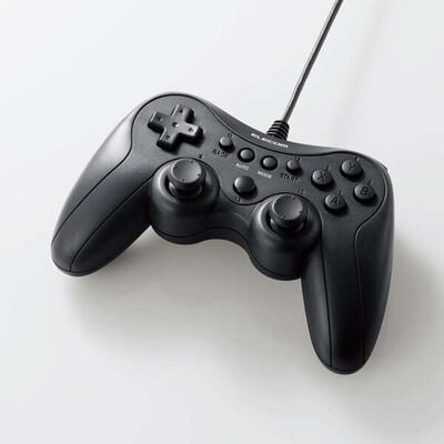 エレコム  JC-GP20SBK (有線スタンダードゲームパッド GP20S ストレート配置) 