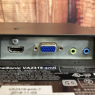 【富士青葉店】中古  Viewsonic VA2419-SMH-7 (23.8”W 1A1H 5ms IPS) 182907 