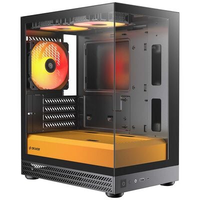 Okinos  Aqua UNO Canary (MicroATX ガラス ブラックイエロー) 