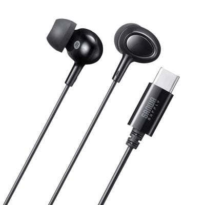 サンワサプライ  MM-HSTC04BK (USB Type-Cイヤホンマイク ブラック) 