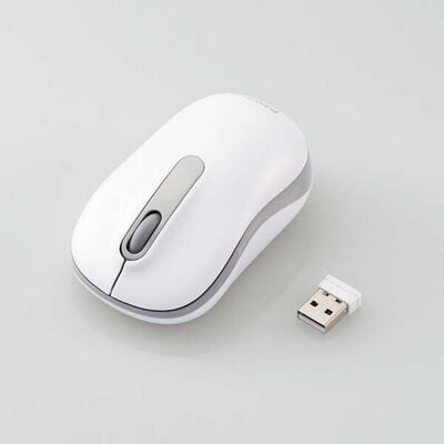 エレコム  M-DY11DRSKWH (抗菌 ワイヤレス静音光学式マウス 3ボタン/Mサイズ ホワイト) 