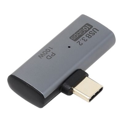 AINEX  ADV-131 (USBアダプタ Cオス - Aメス 横L型 10Gbps PD100Wポート付) 